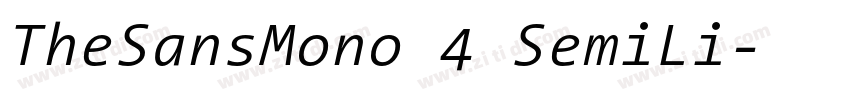 TheSansMono 4 SemiLi字体转换